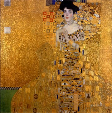 ギュスターヴ・クリムト Painting - グスタフ・クリムト「金の女の肖像」